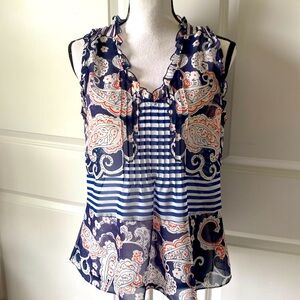Cabi Peplum sleeveless blouse # 5349